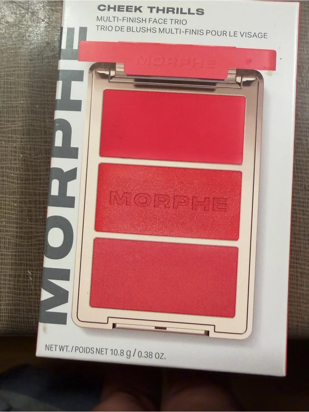 Morphe Cheek Thrills Multi-Finish Face Trio - Red Blush palette in Cabana Club
